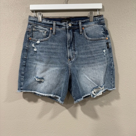 Silver 90’s Baggy Jean Shorts - Picture 1 of 4